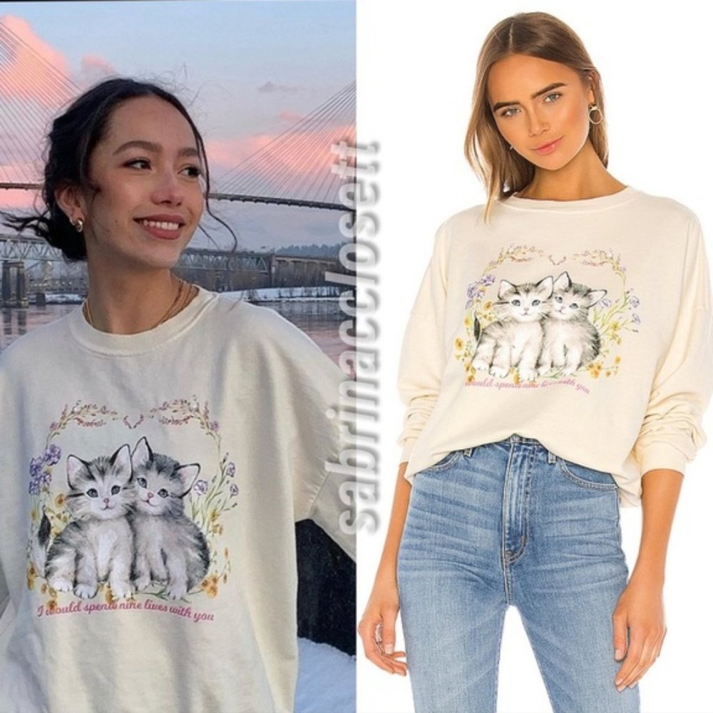 LOVERS AND FRIENDS Cat sweatshirt XXS